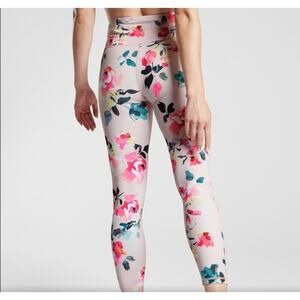 ATHLETA Elation 7/8 Tight Activewear Floral Leggings -‎ Stretch - size S